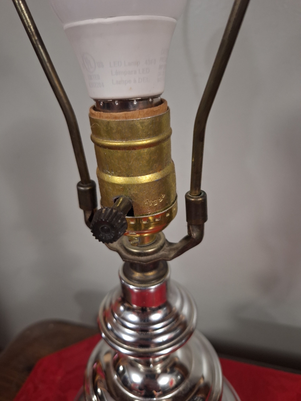 Vintage Chrome Tiered "Beehive" Table Lamp - Picture 2 of 8